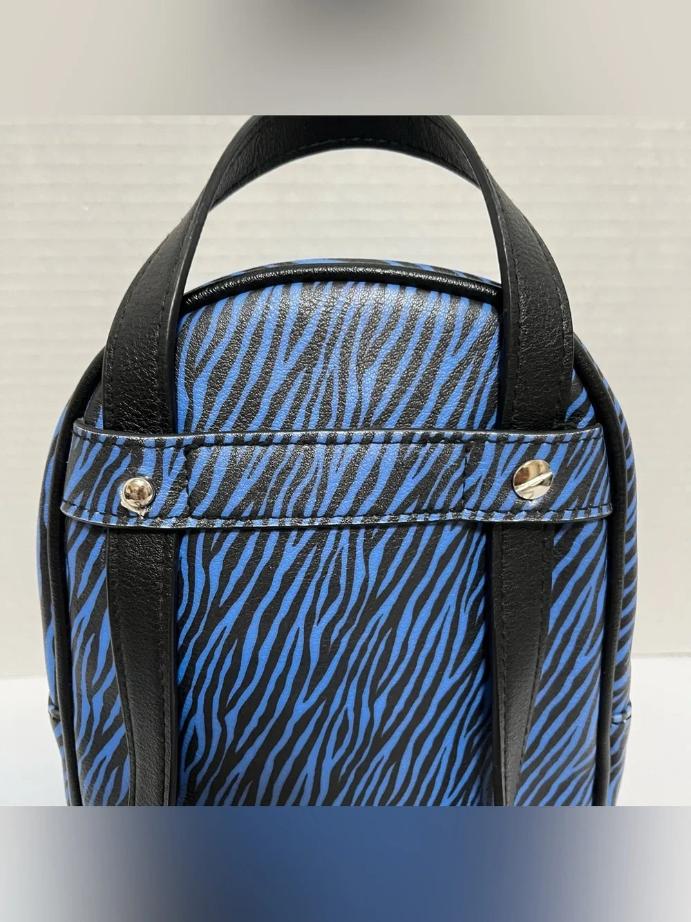 Blue Zebra Print Mini Backpack - Wild Fabel